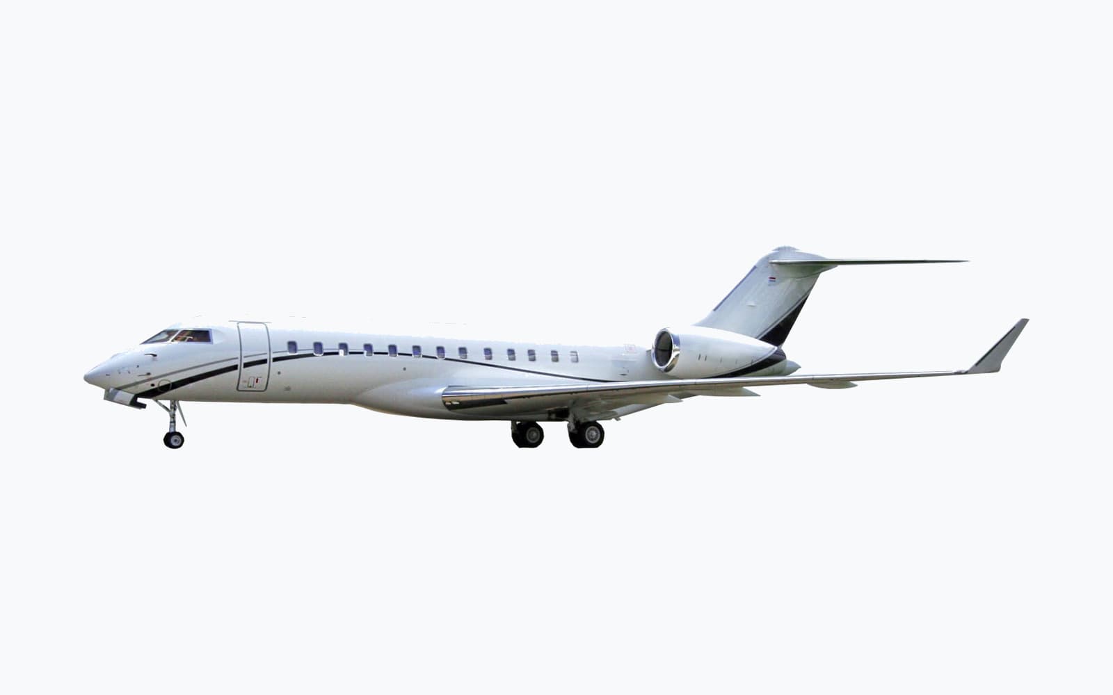 2018 Bombardier Global 6000 on a cool white plate